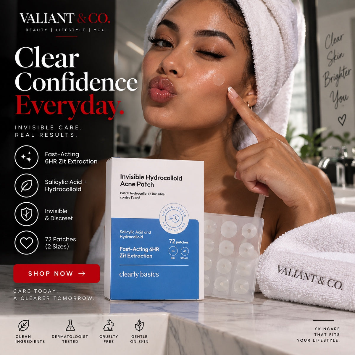 Valiant & Co. Clearly Basics Invisible Acne Patch